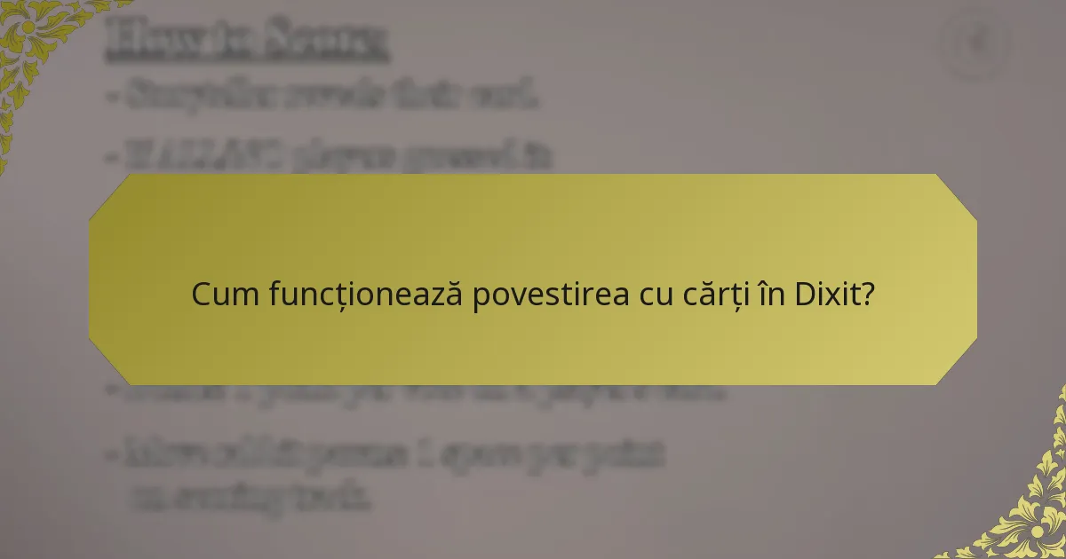Cum funcționează povestirea cu cărți în Dixit?